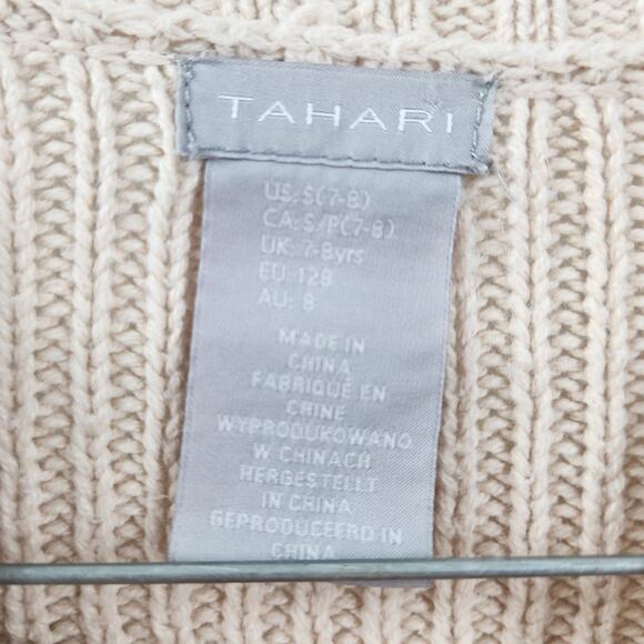 Tahari Tan Long Sleeve Mock Neck Sweater Womens Size Small S - Picture 3 of 3
